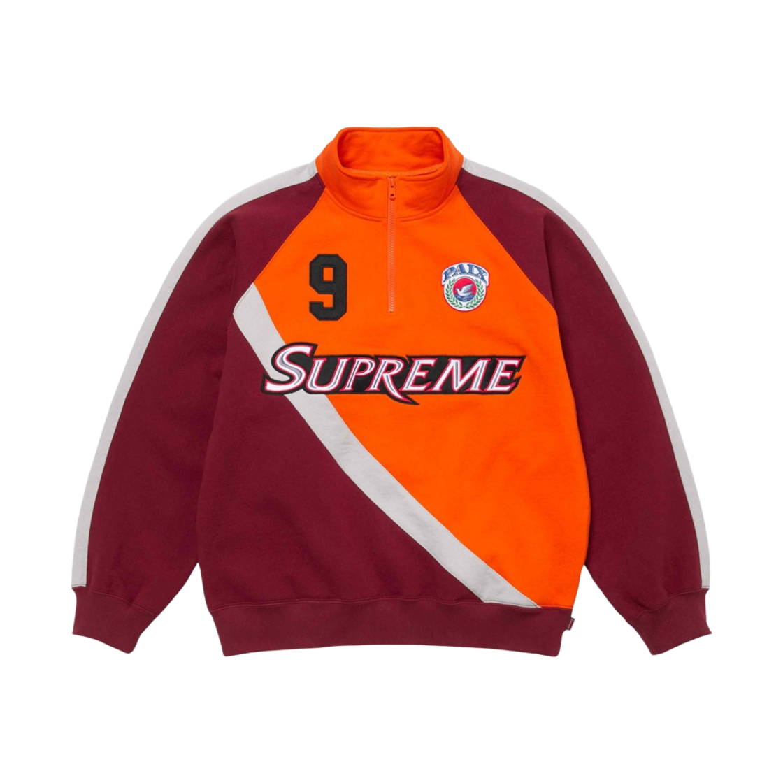 슈프림 이큅 하프 집 스웨트셔츠 다크 오렌지 - 24SS