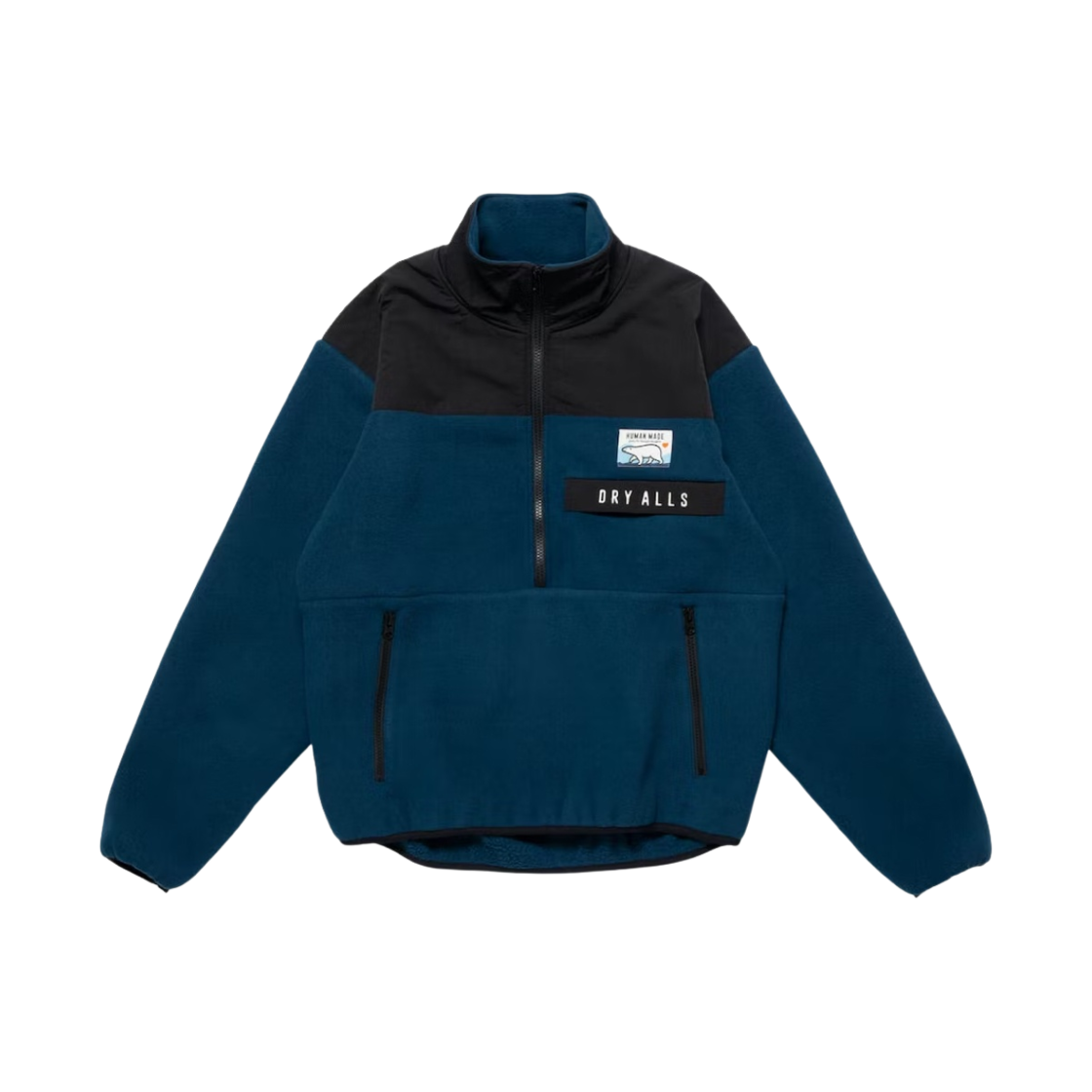 휴먼 메이드 플리스 하프 집 풀오버 네이비(Human Made Fleece Half Zip Pullover Navy) - 1