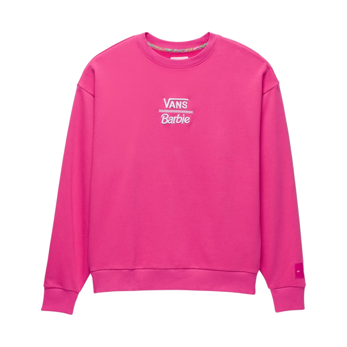 (W) 반스 x 바비 르네 오버사이즈 롱슬리브 크루 스웨트셔츠 후시아 퍼플((W) Vans x Barbie Rene Oversized Long Sleeve Crew Sweatshirt Fuchsia Purple) - 1