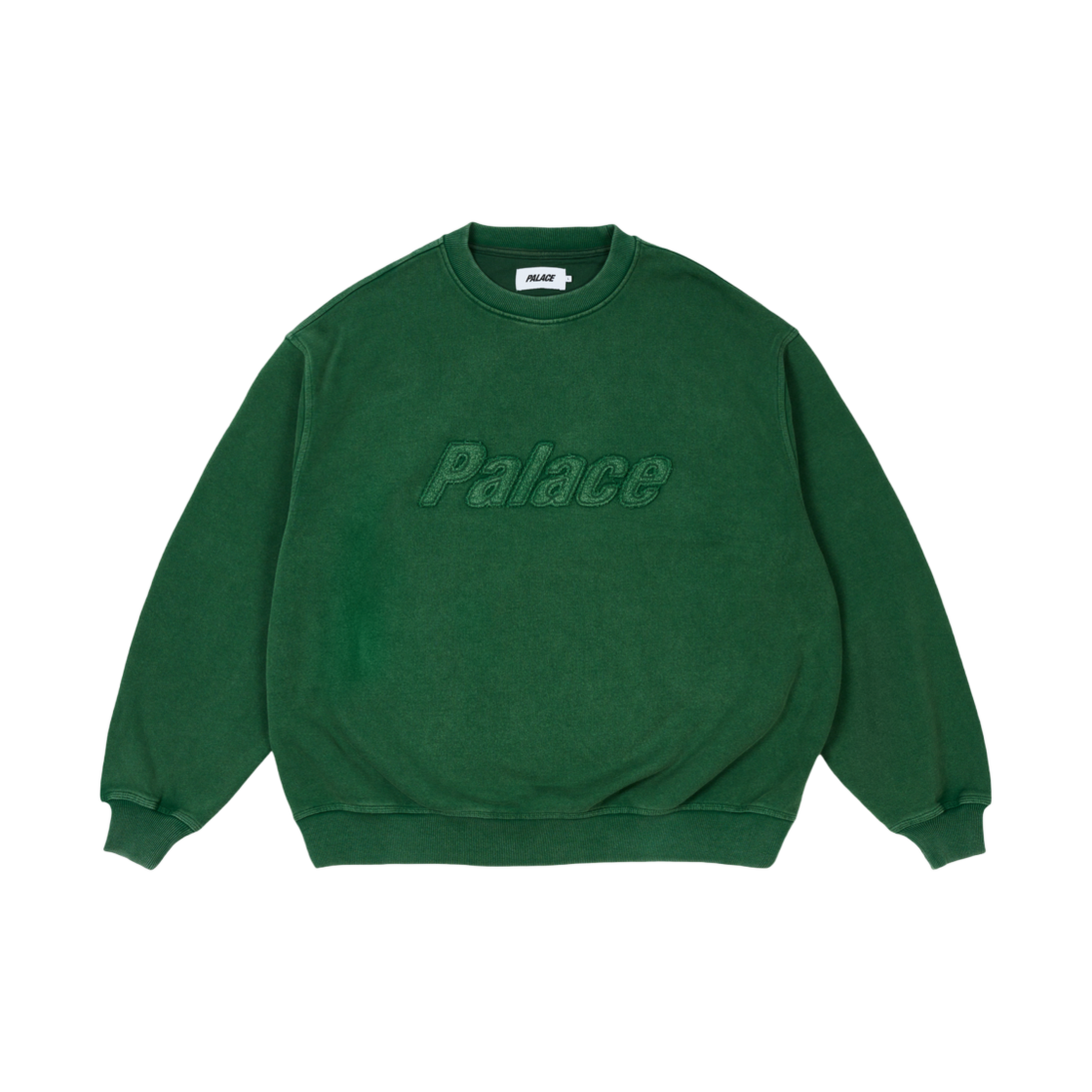 - Palace Triple Stitch Crew Pigment Green - 24FW