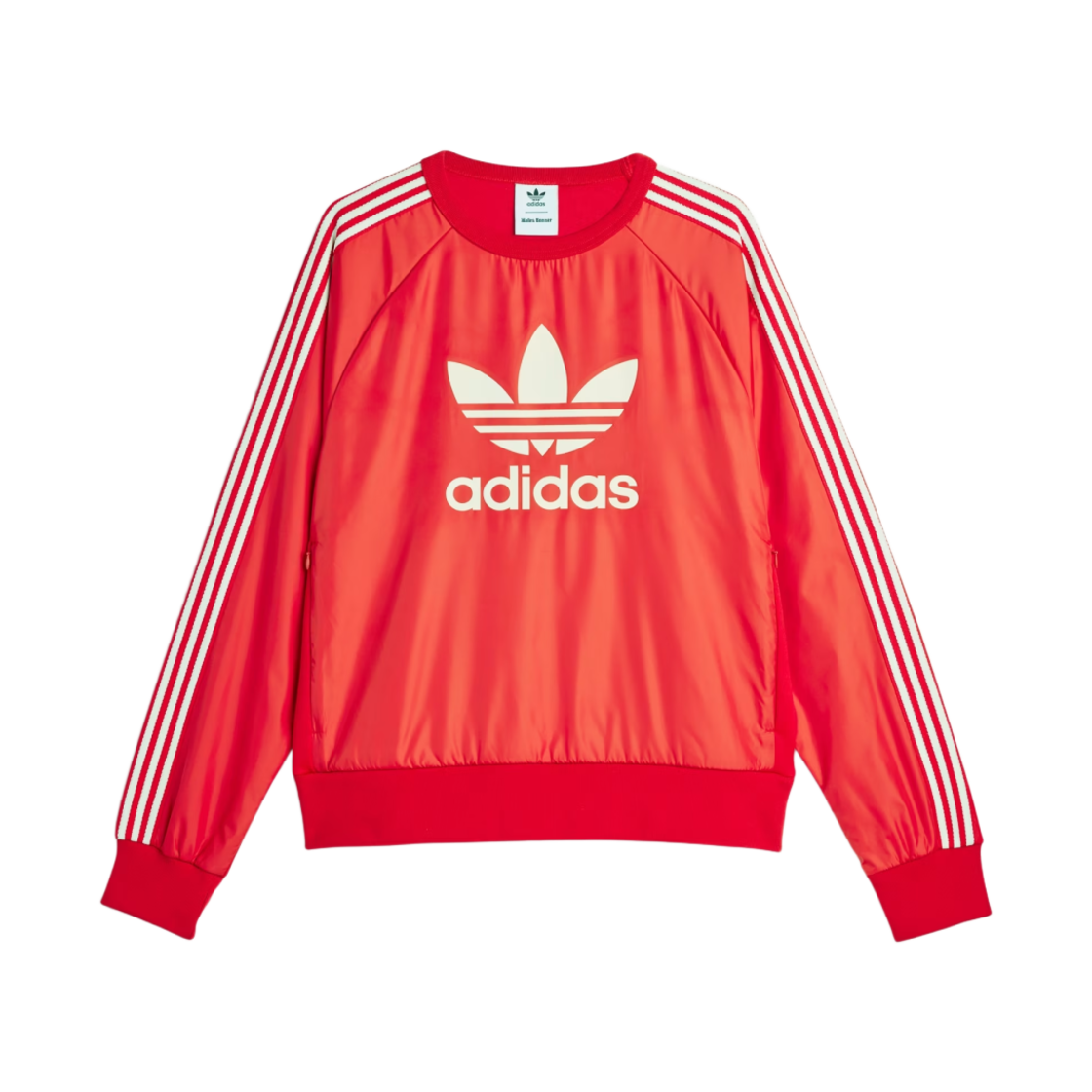 아디다스 x 웨일스 보너 나일론 크루 베러 스칼렛 - US 사이즈(Adidas x Wales Bonner Nylon Crew Better Scarlet - US Sizing)