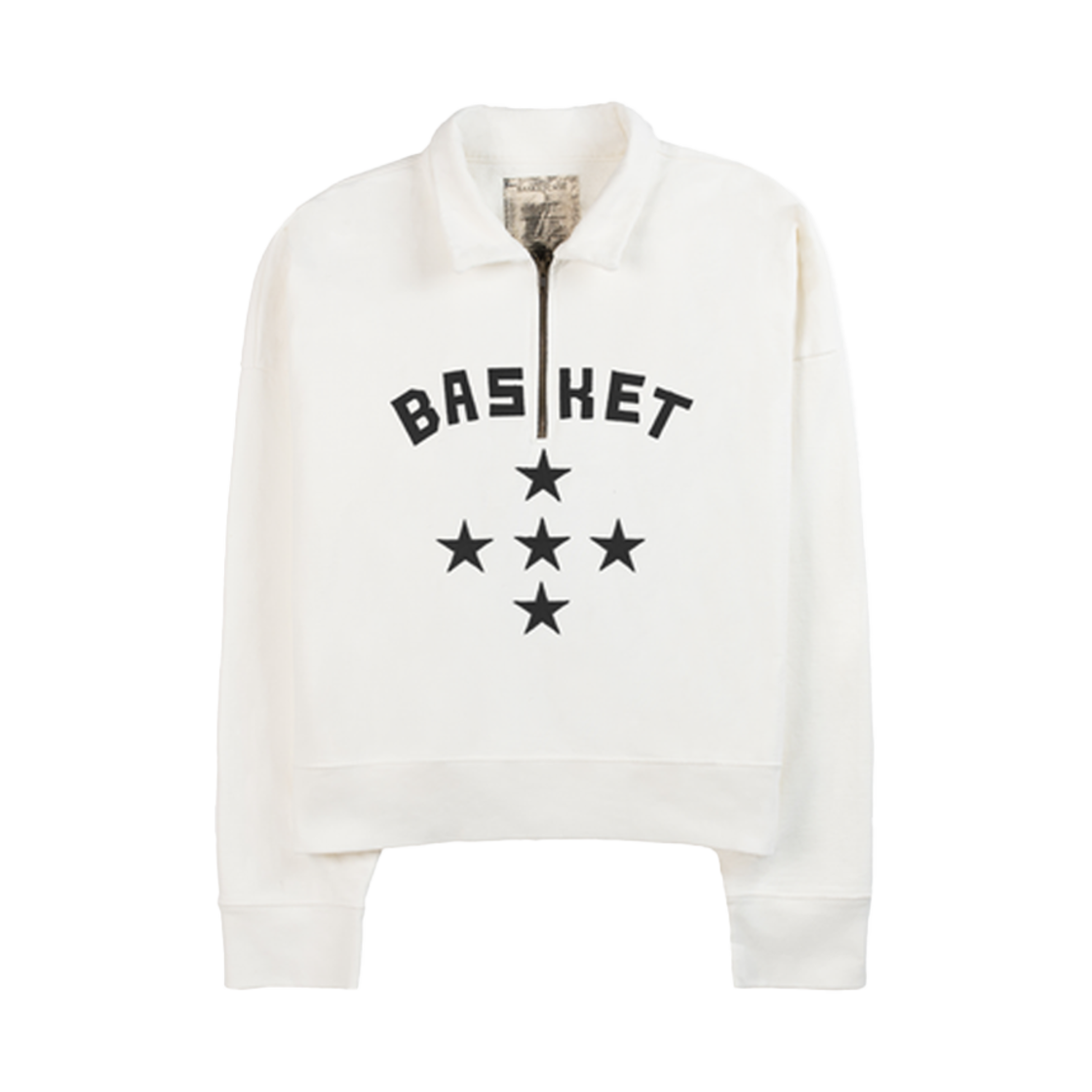 바스켓케이스 스펠아웃 쿼터 집 본 - 24FW(Basketcase Spellout Quarter Zip Bone - 24FW)