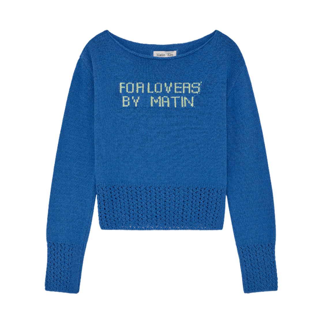 (W) 마뗑킴 포 러버스 펀칭 포인트 풀오버 니트 라이트 블루