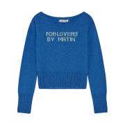 (W) Matin Kim For Lovers Punching Point Pullover Knit Light Blue