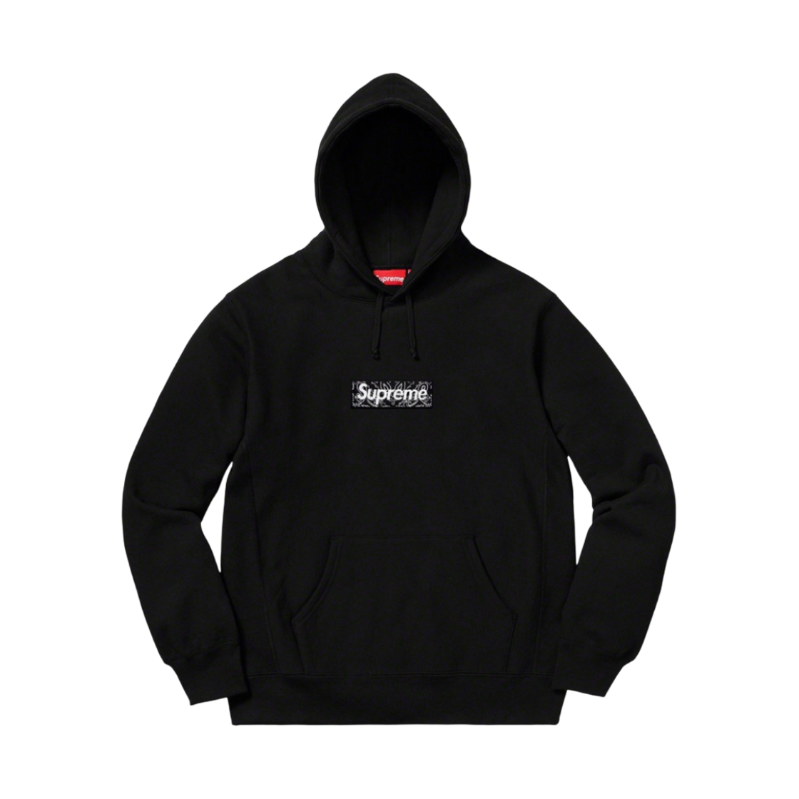 슈프림 반다나 박스로고 후드 스웨트셔츠 블랙 - 19FW(Supreme Bandana Box Logo Hooded Sweatshirt Black - 19FW)