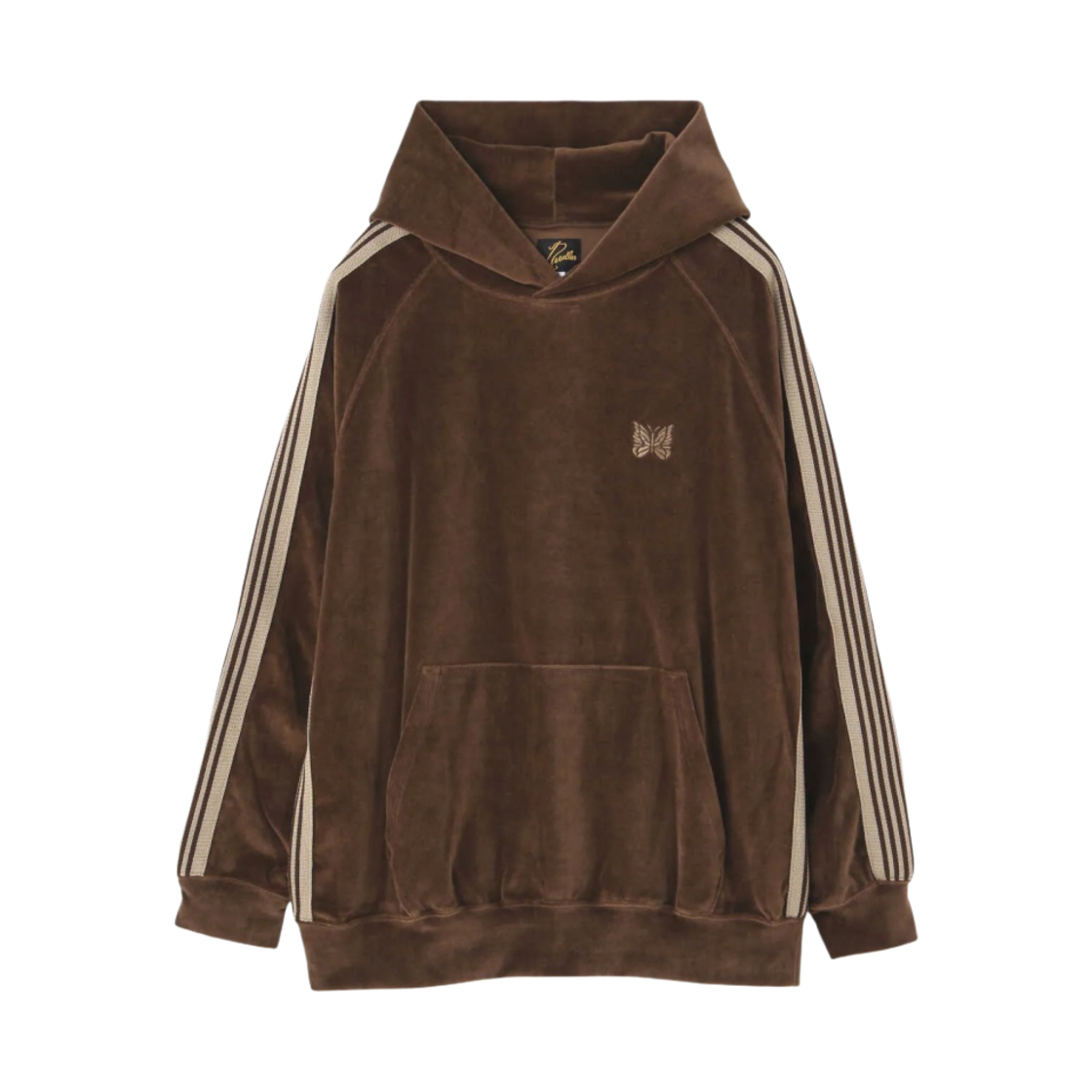 니들스 트랙 후드 벨루어 브라운