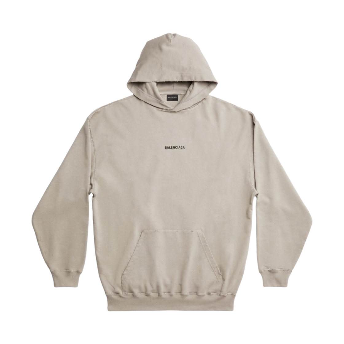 발렌시아가 백 후드 미디움 핏 베이지 블랙(Balenciaga Back Hoodie Medium Fit Beige Black) - 1