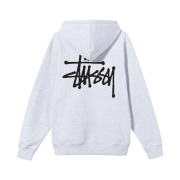 Stussy Basic Stussy Hoodie Ash Heather 2021