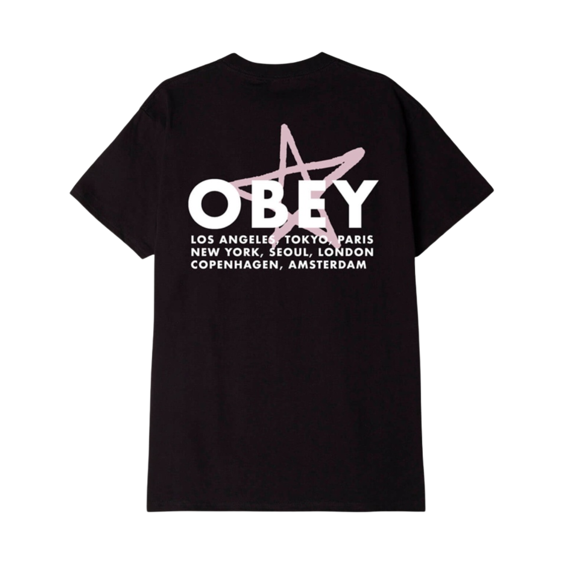 오베이 시티 스타 클래식 티셔츠 블랙(Obey City Star Classic T-Shirt Black)