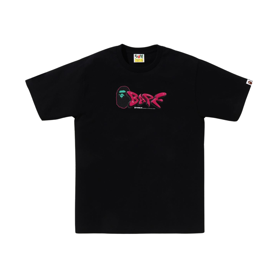 베이프 3D 아트 베이프 로고 티셔츠 블랙(BAPE 3D Art BAPE Logo T-Shirt Black) - 1