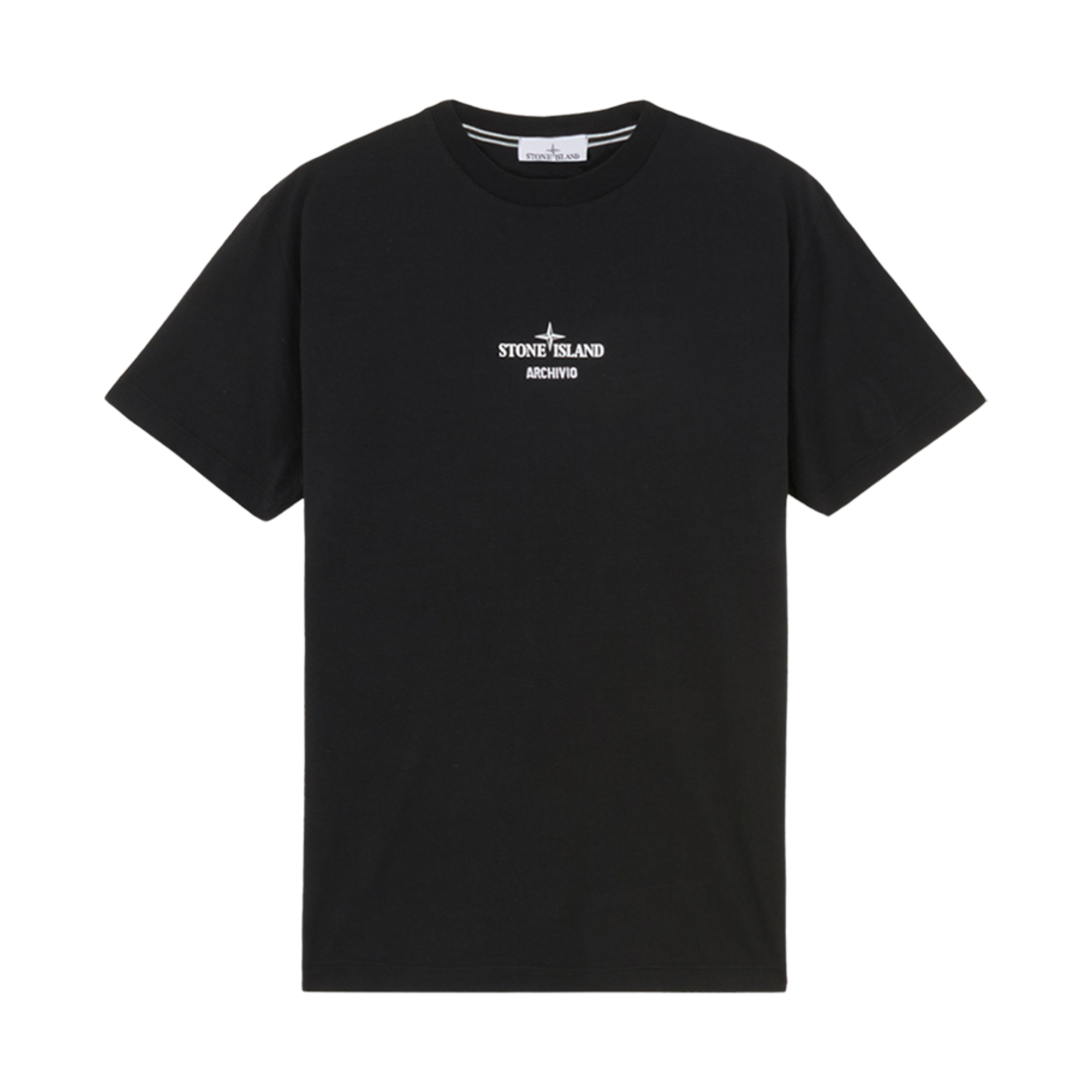 81152NS91-V0029 Stone Island 2NS91 Cotton Jersey Slim Fit T-Shirt with Archivio Print Black - 24FW