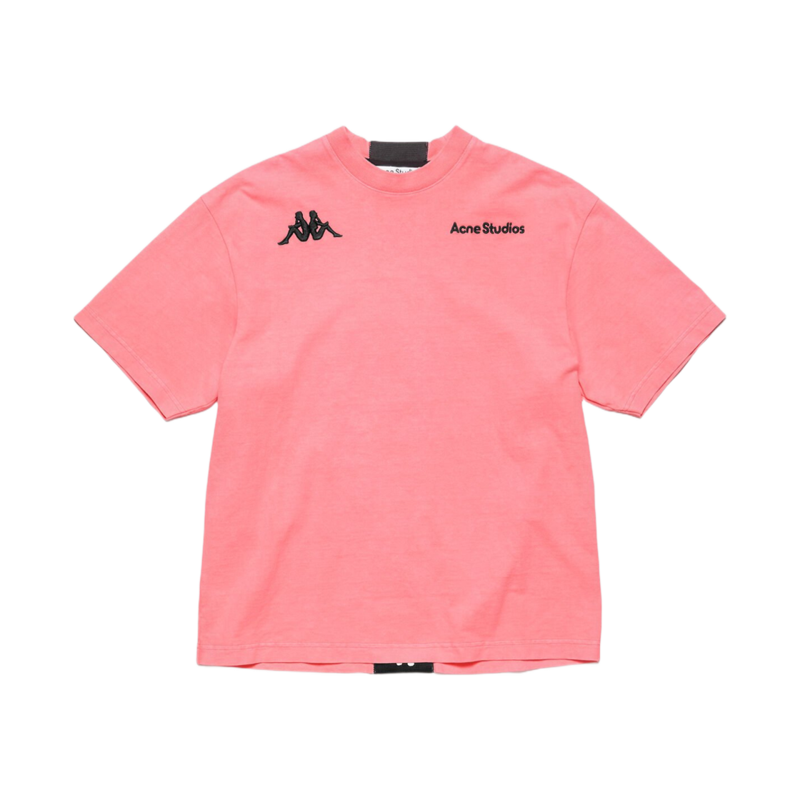아크네 스튜디오 x 카파 숏슬리브 로고 티셔츠 네온 핑크(Acne Studios x Kappa Short Sleeve Logo T-Shirt Neon Pink) - 1