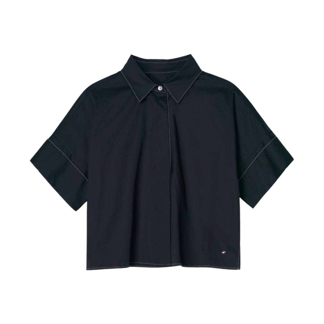 - (W) Umer Half Shirt Crop Navy