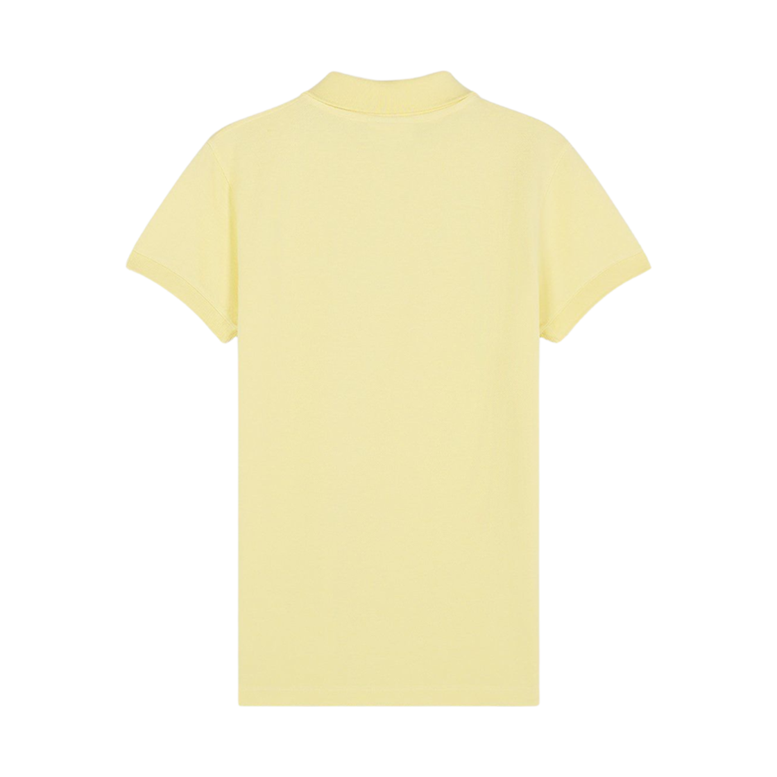 (W) 메종 키츠네 베이비 폭스 패치 레귤러 폴로 티셔츠 초크 옐로우((W) Maison Kitsune Baby Fox Patch Regular Polo T-Shirt Chalk Yellow) - 2