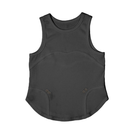 DARED-P0000DIW Dared Three Dimensional Line Sleeveless In Charcoal