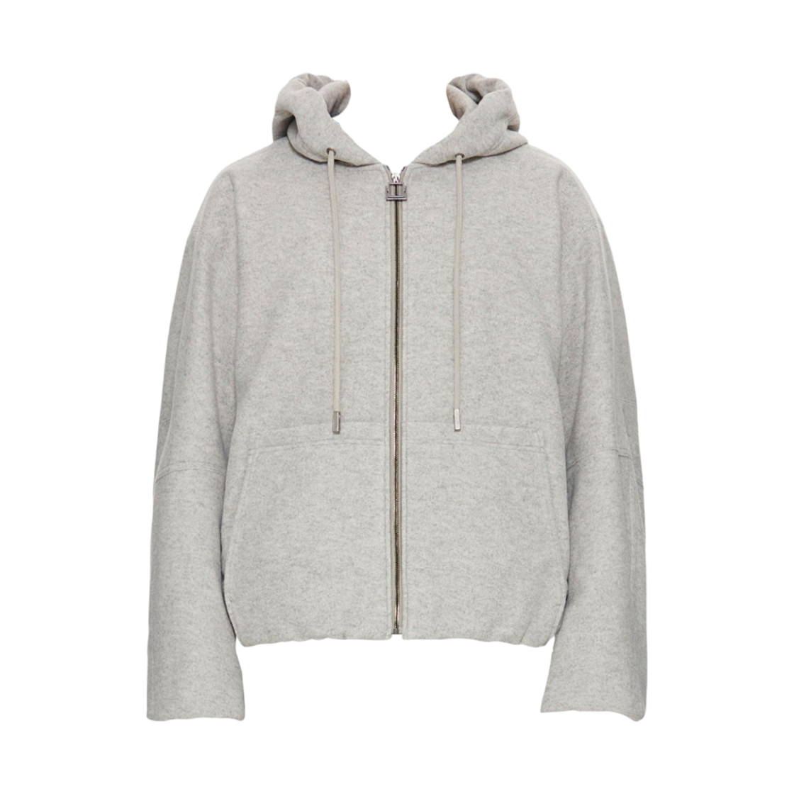 우영미 로고 자수 후드 그레이(Wooyoungmi Logo Embroidered Hoodie Grey) - 1