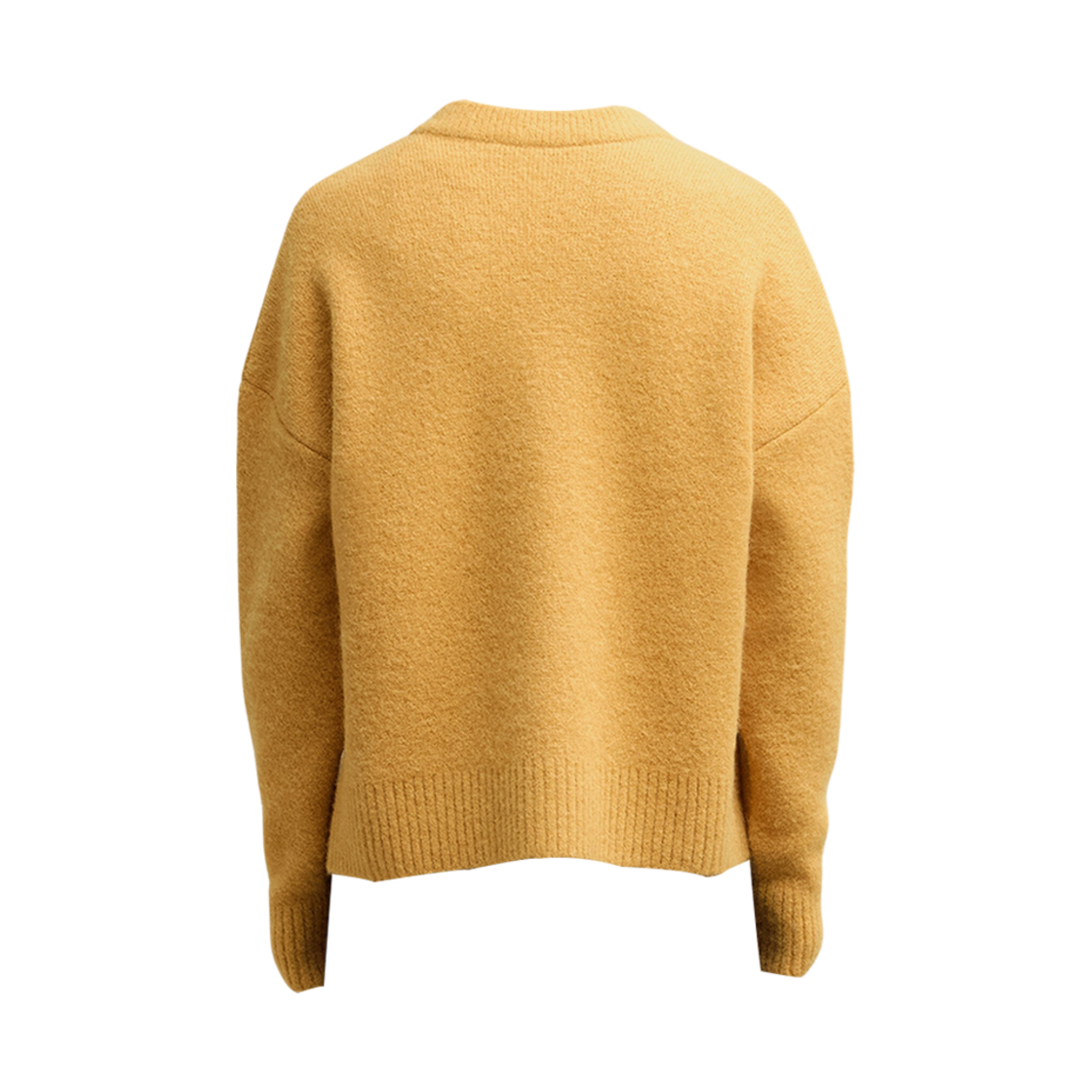 아미 빅 하트 로고 클라우디 울 가디건 머스타드(AMI de Coeur Cloudy Wool Cardigan Mustard) - 2