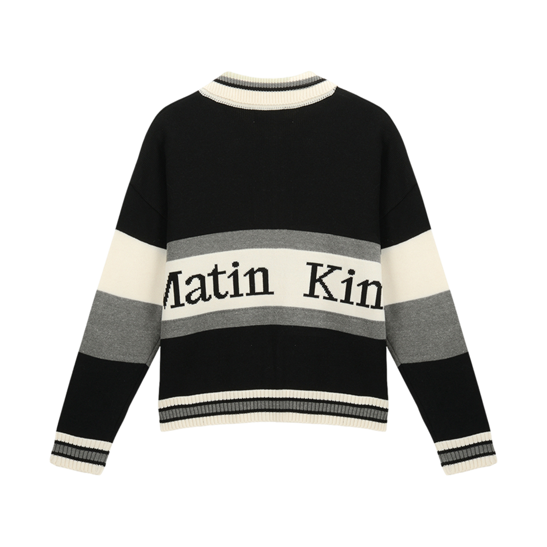 W) 마뗑킴 스펠 칼라 집 가디건 블랙 | Matin Kim | KREAM