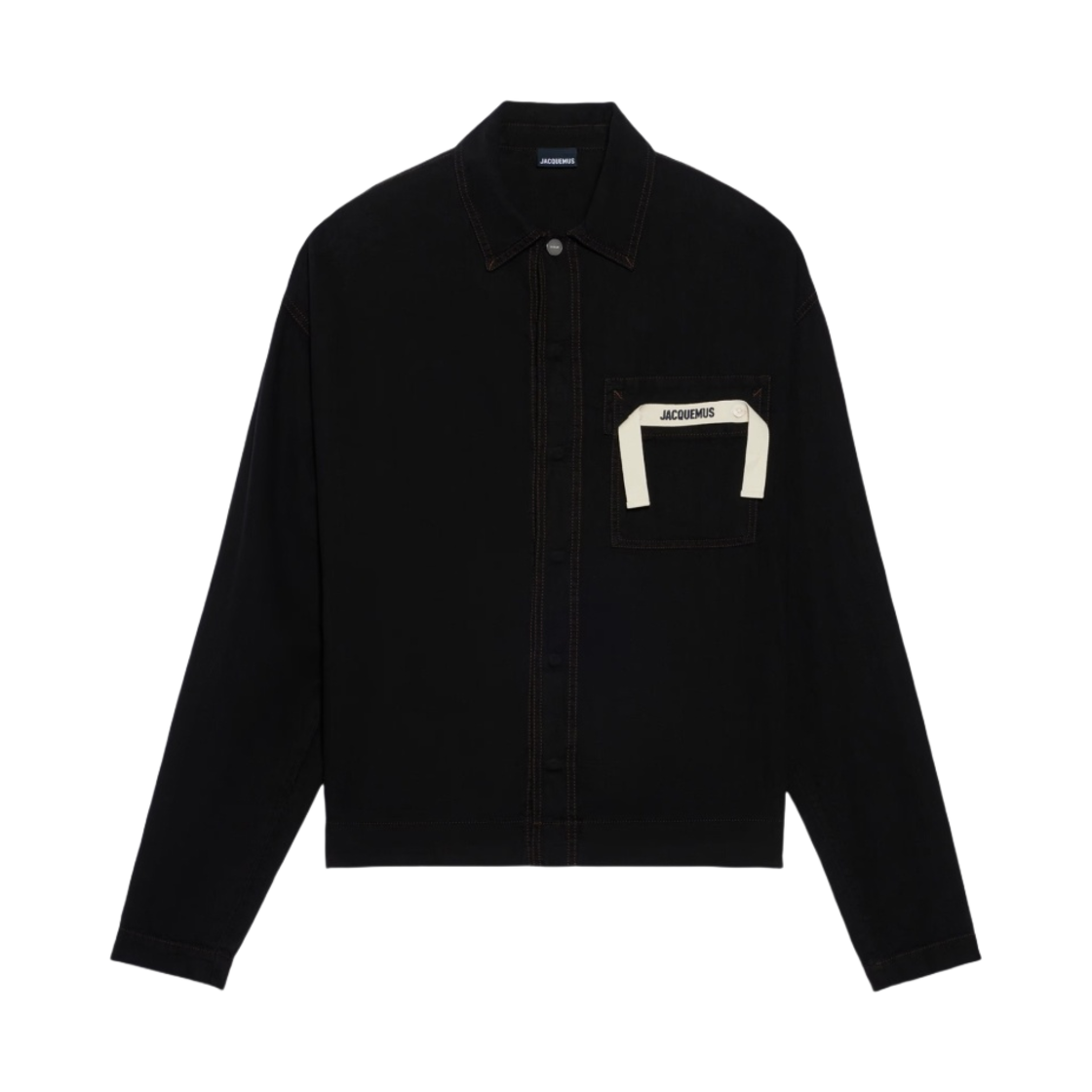 자크뮈스 라 슈미즈 드 니메스 데님 셔츠 블랙 브라운(Jacquemus La Chemise De Nimes Denim Shirt Black Brown)