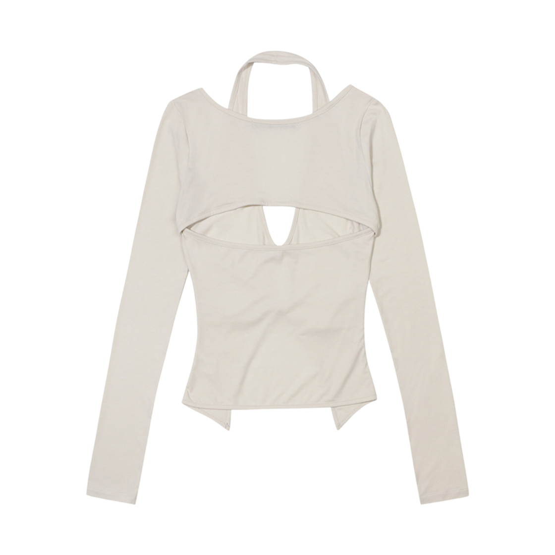 - (W) Bohemian Seoul Halter Bolero Sleeve Dove Beige