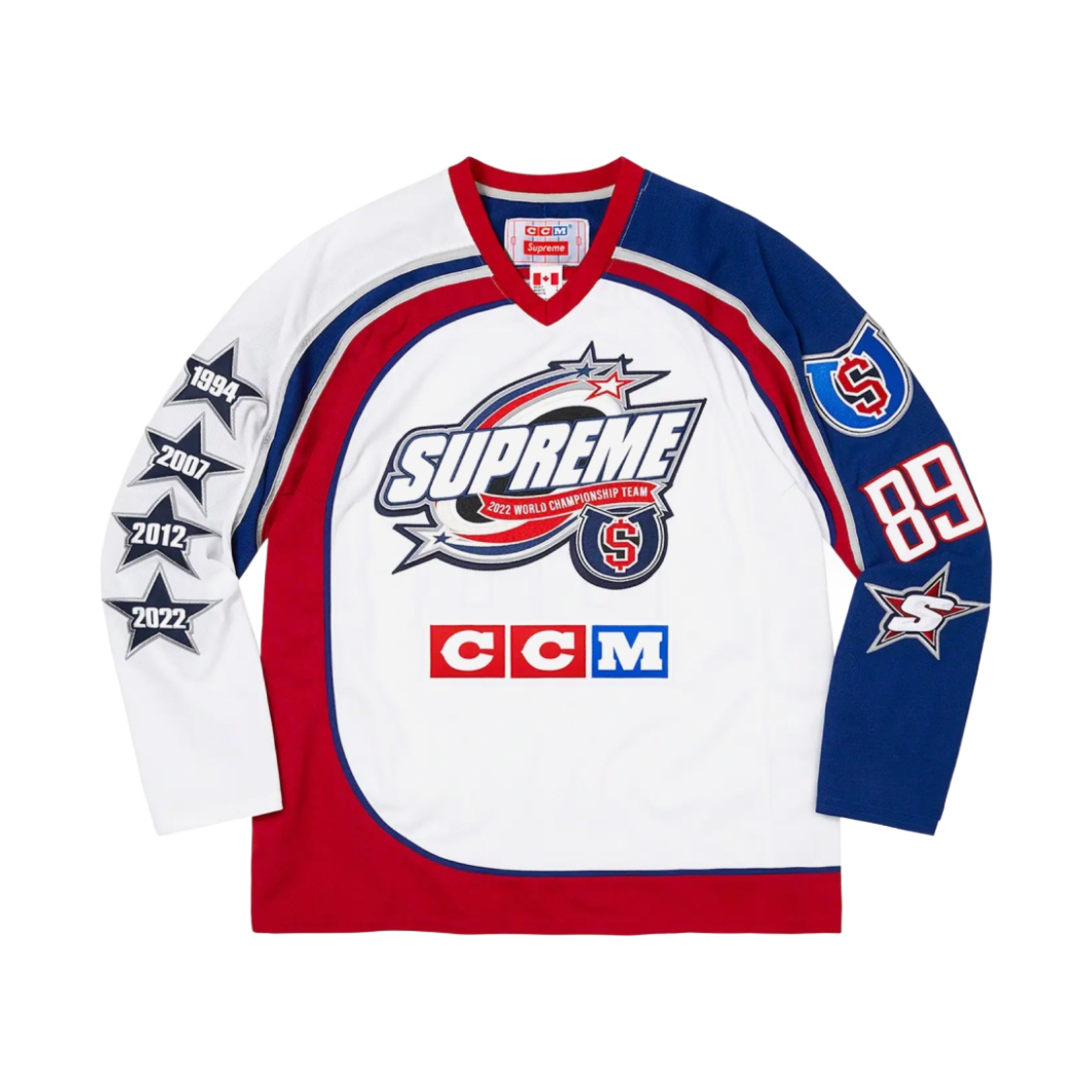 슈프림 x CCM 올스타 하키 저지 화이트 - 22FW