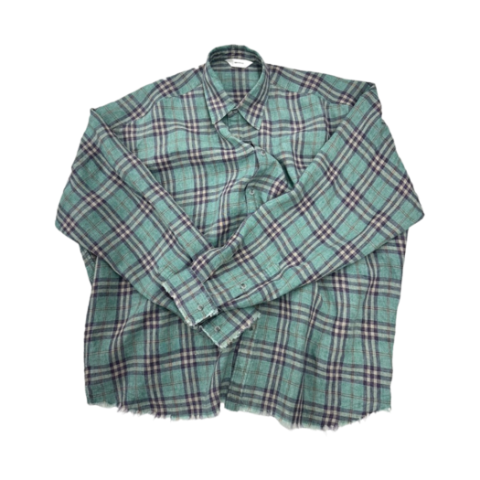 Nonnod Flexible String Check Shirt Italian Grunge Mint