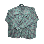 Nonnod Flexible String Check Shirt Italian Grunge Mint