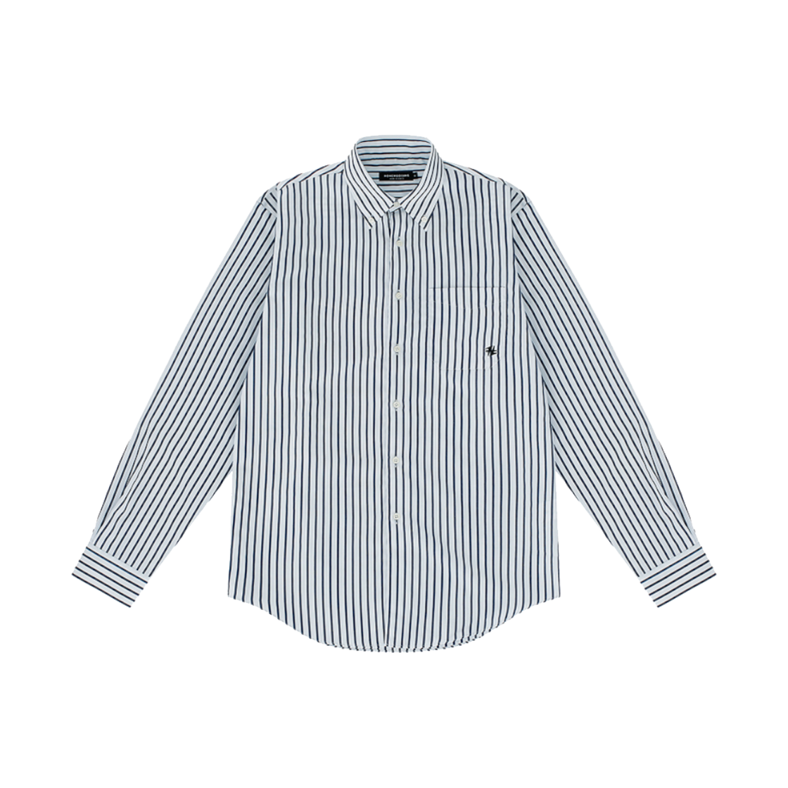 FW23SLS020WN Hongwoosung Regular Fit Shirts With A Embroidery White&Navy