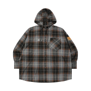 MUCENT Iconic Check Hood Shirt Brown