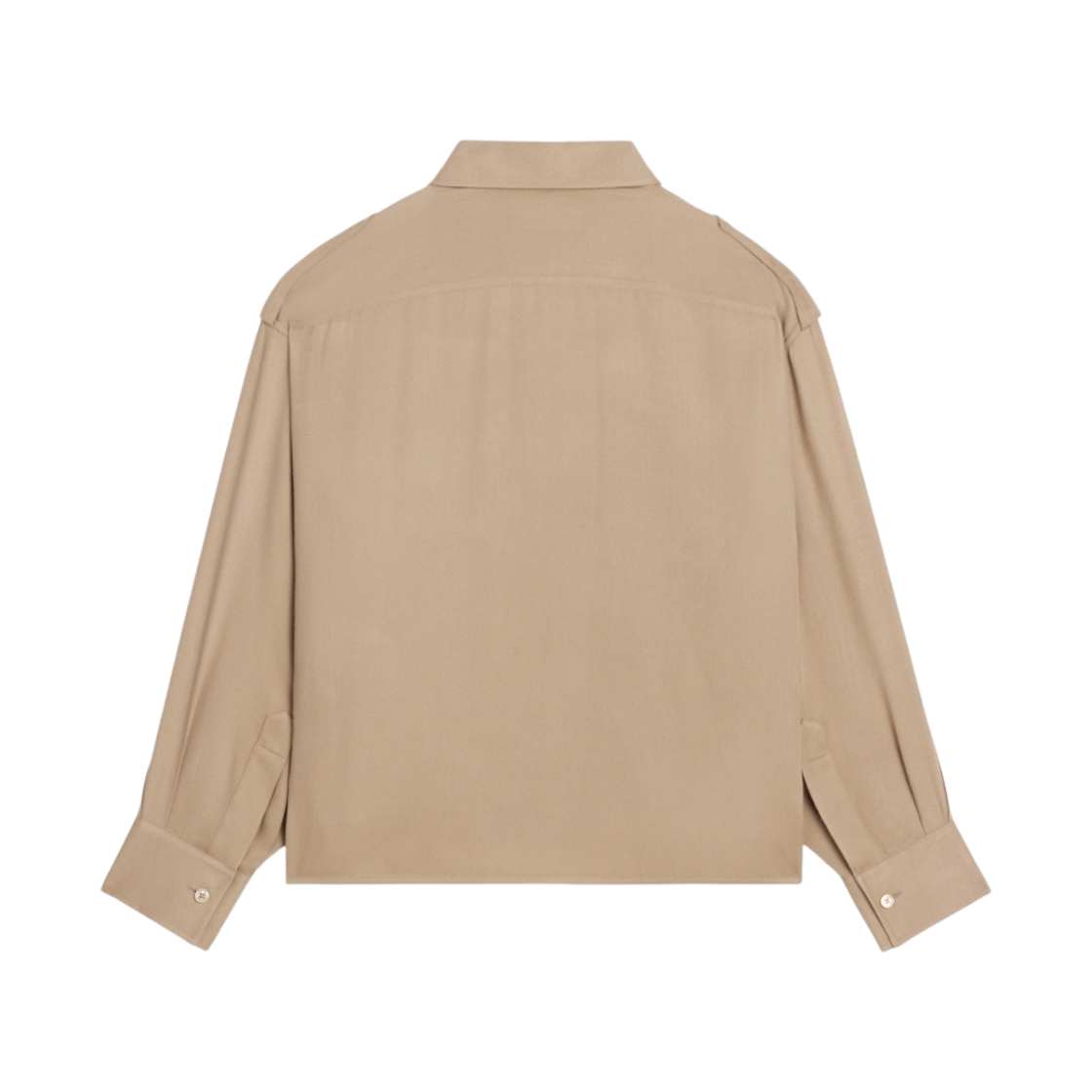 (W) 셀린느 비스코스 리포터 보이프렌드 셔츠 베이지((W) Celine Reporter Boyfriend Shirt in Viscose Beige) - 2