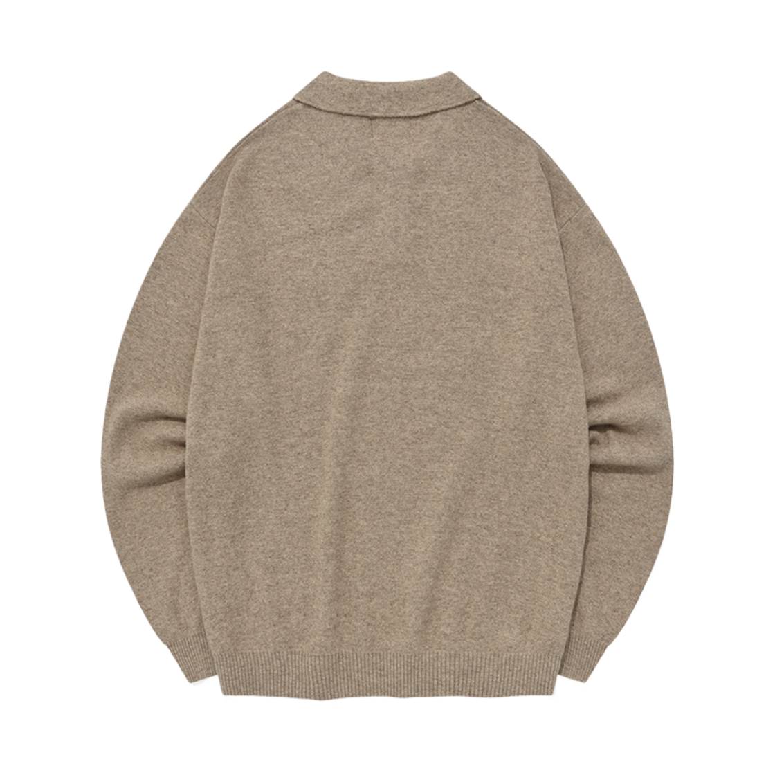 커버낫 램스울 카라 니트 베이지(Covernat Lambswool Collar Knit Beige) - 2