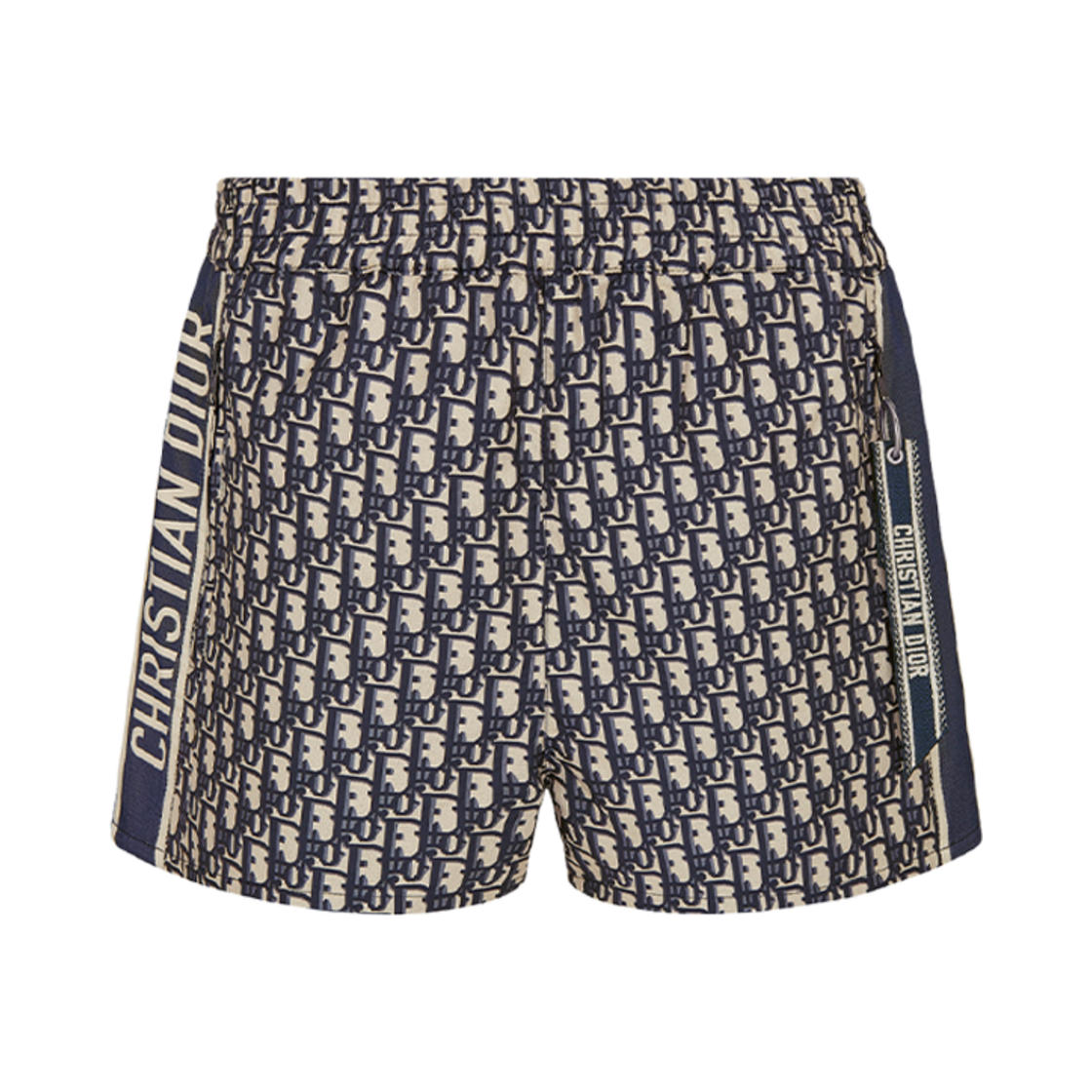 117P21A2970-X5803 (W) Dior Shorts Blue Technical Taffeta Jacquard Oblique Motif