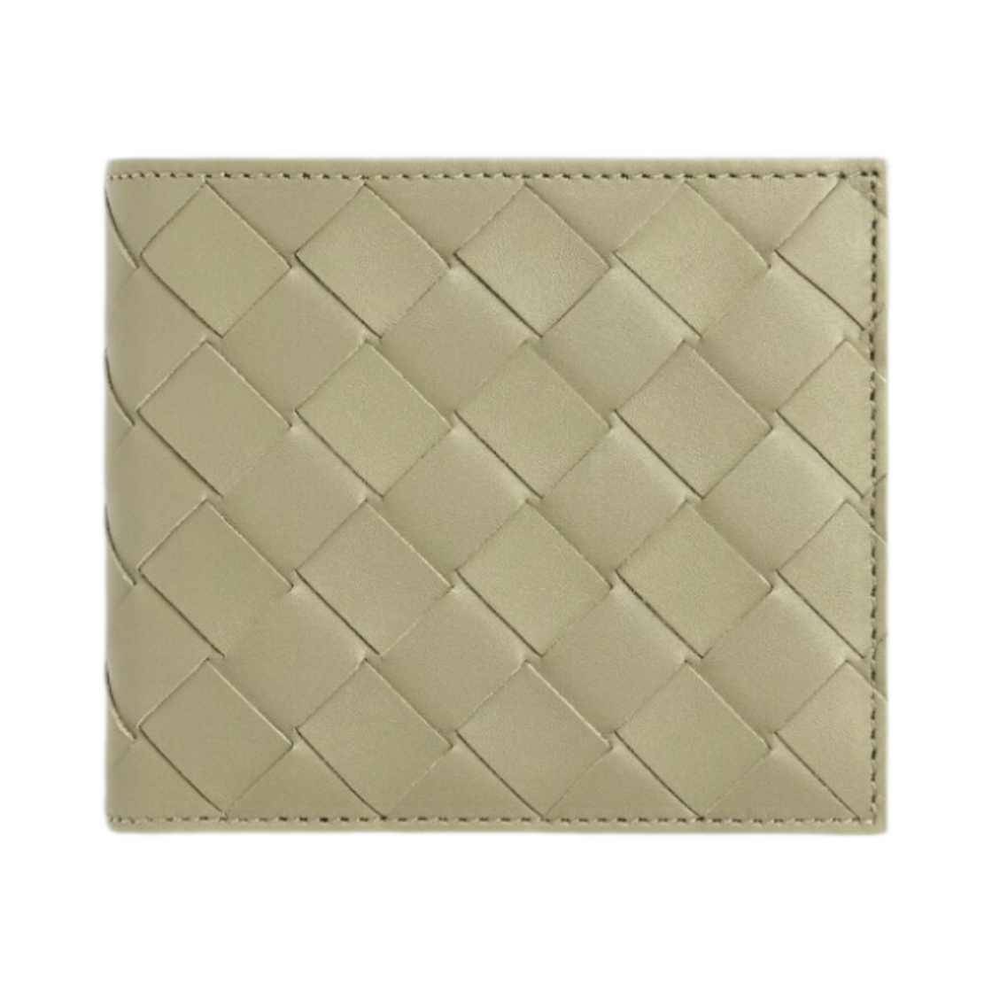 보테가 베네타 인트레치아토 코인 반지갑 트래버틴(Bottega Veneta Intrecciato Bi-Fold Wallet with Coin Purse Travertine) - 1