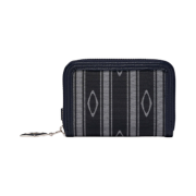 Mischief Jacquard Zip Around Wallet Black