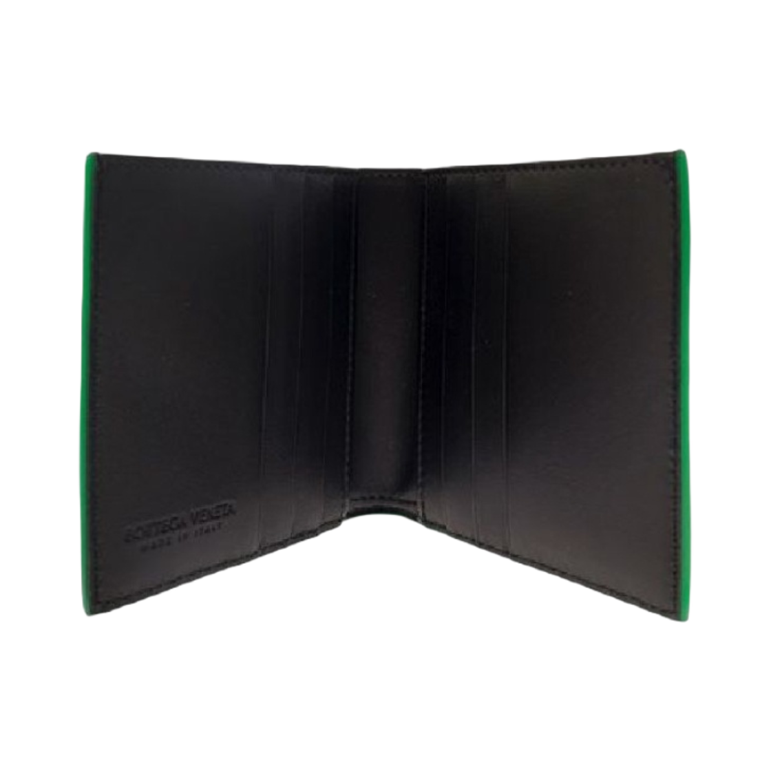 보테가 베네타 카세트 슬림 반지갑 블랙 패러킷(Bottega Veneta Cassette Slim Bi-Fold Wallet Black Parakeet) - 2