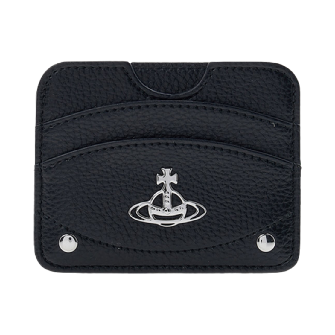 비비안 웨스트우드 로고 레더 카드 홀더 블랙(Vivienne Westwood Logo Leather Card Holder Black) - 1