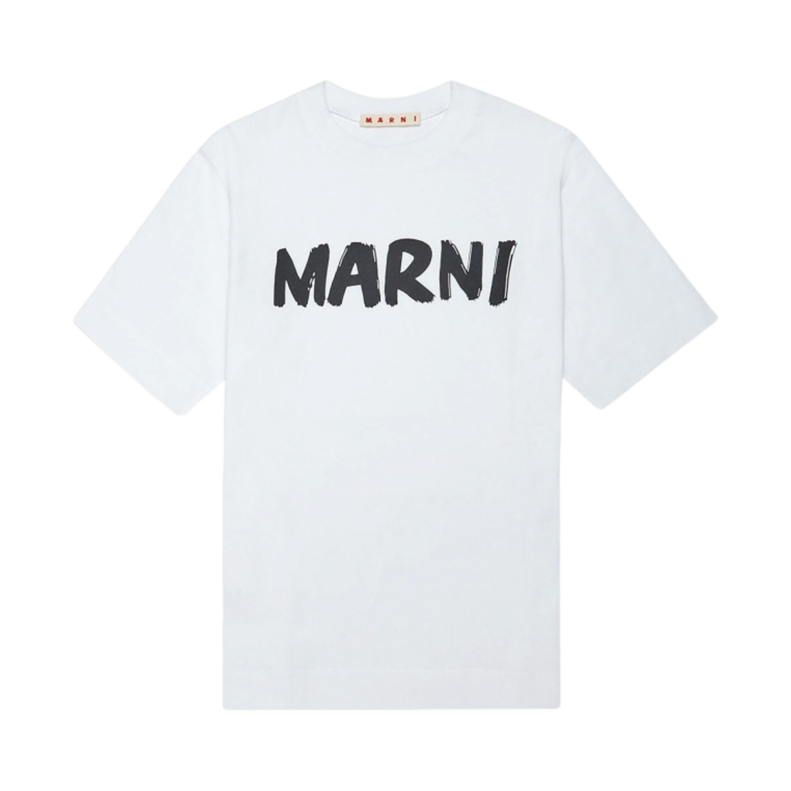 (키즈) 마르니 브러쉬 로고 저지 티셔츠 화이트((Kids) Marni Jersey T-Shirt with Brush Logo White) - 1