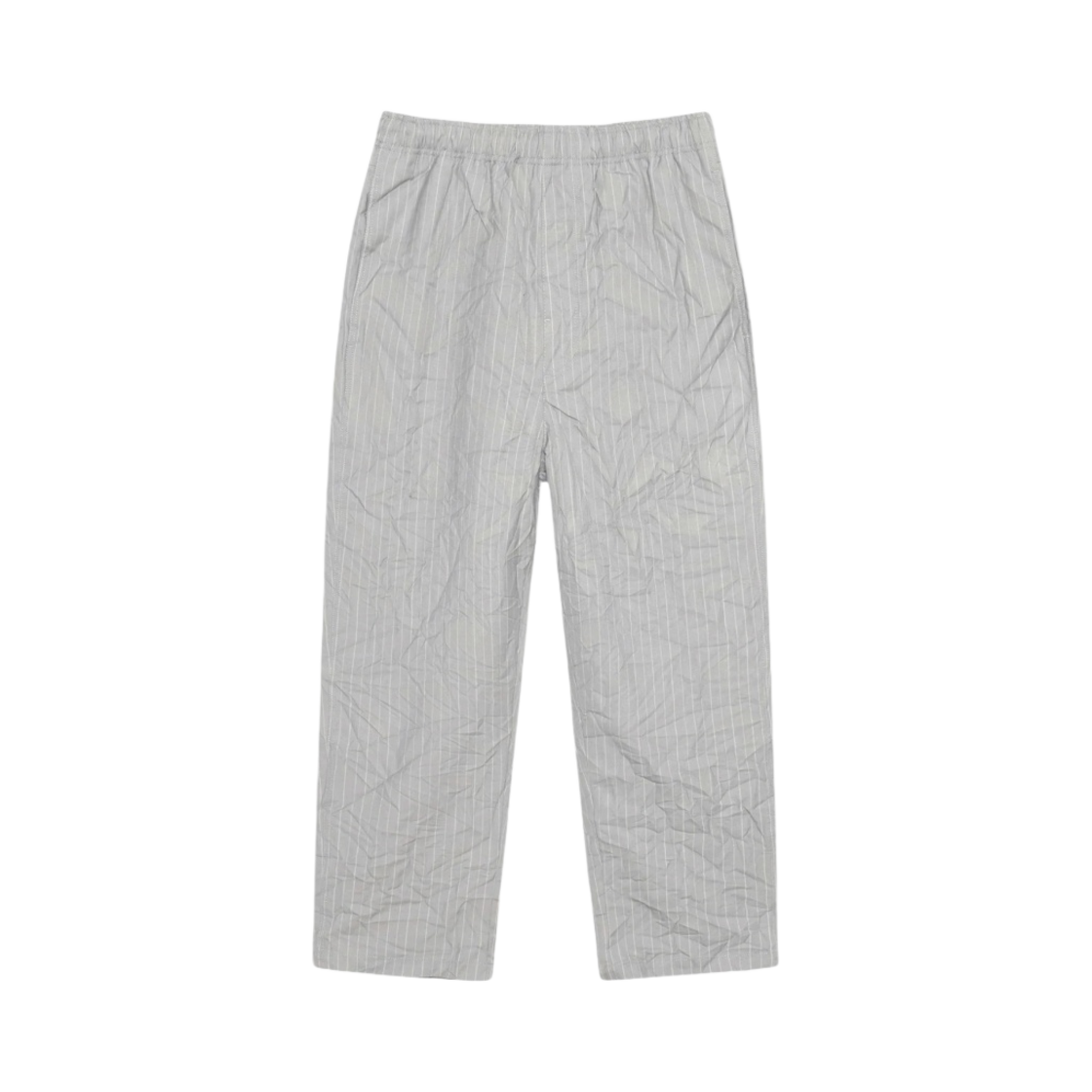 116661 Stussy Beach Wrinkled Stripe Pants Grey