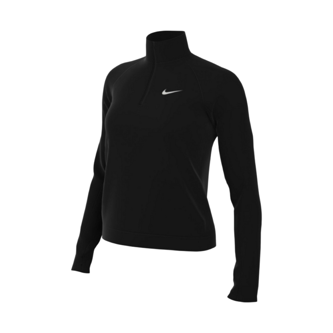 (W) 나이키 드라이핏 페이서 쿼터 집 스웨트셔츠 블랙((W) Nike Dri-Fit Pacer Quarter Zip Sweatshirt Black) - 1