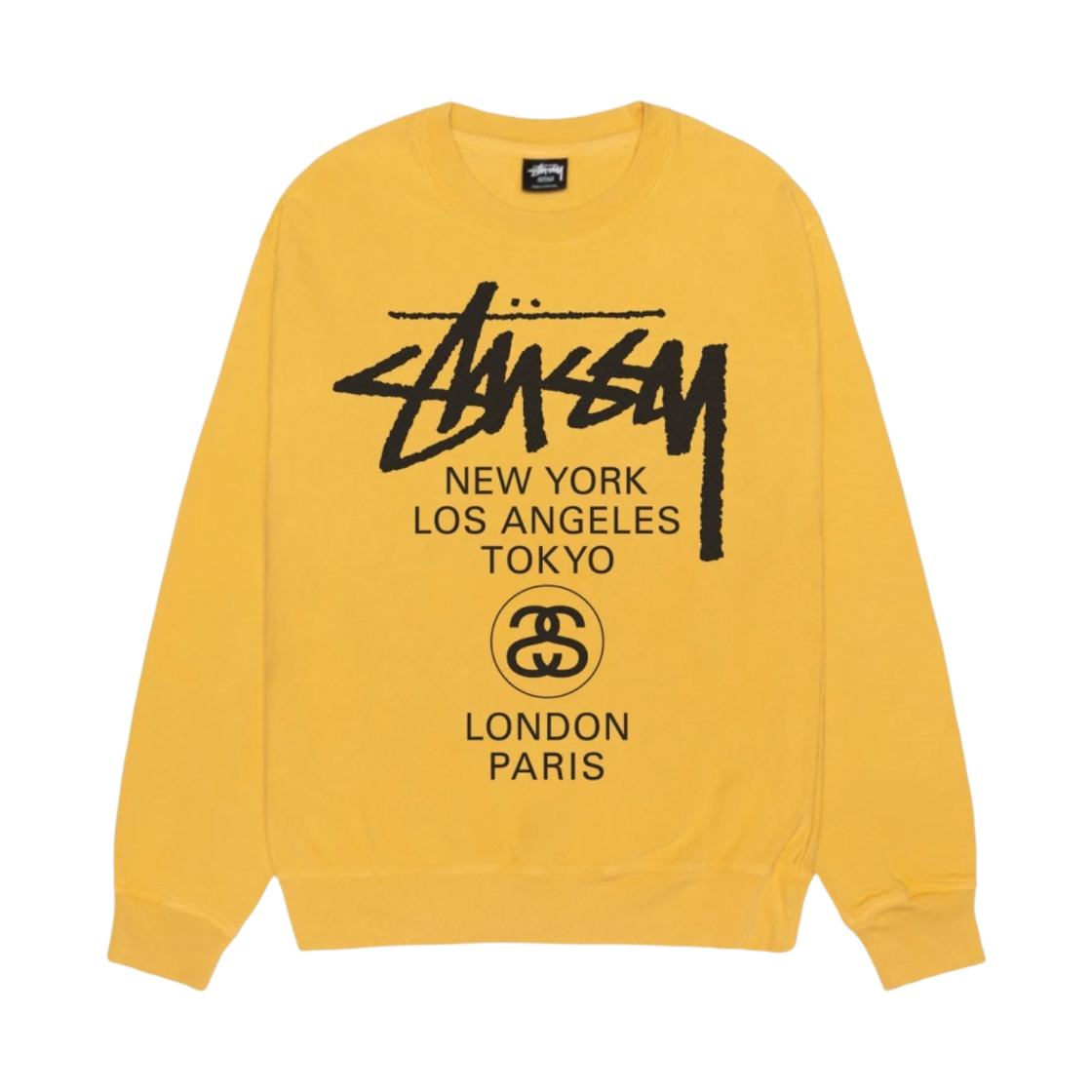 스투시 월드투어 크루넥 피그먼트 다이드 허니(Stussy World Tour Crew Pigment Dyed Honey) - 1