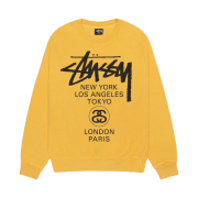 Stussy World Tour Crew Pigment Dyed Honey