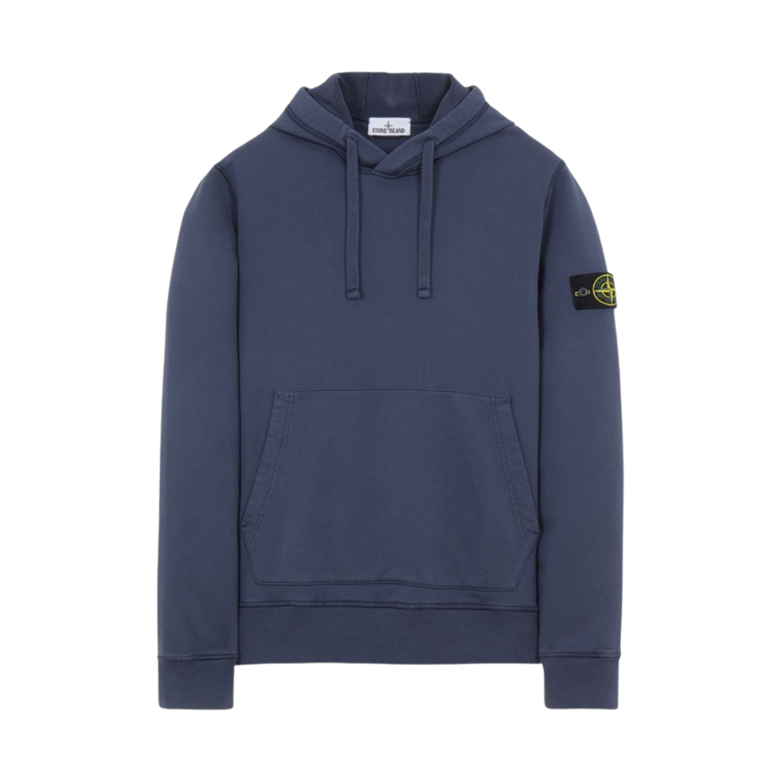 스톤 아일랜드 64151 코튼 플리스 후드 스웨트셔츠 아비오 블루 - 22SS(Stone Island 64151 Cotton Fleece Hooded Sweatshirt Avio Blue - 22SS) - 1