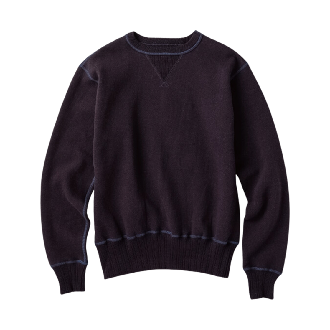 풀카운트 더블 V 세트 인 슬리브 마더 코튼 네이비(Fullcount Double V Set In Sleeve Mother Cotton Navy)
