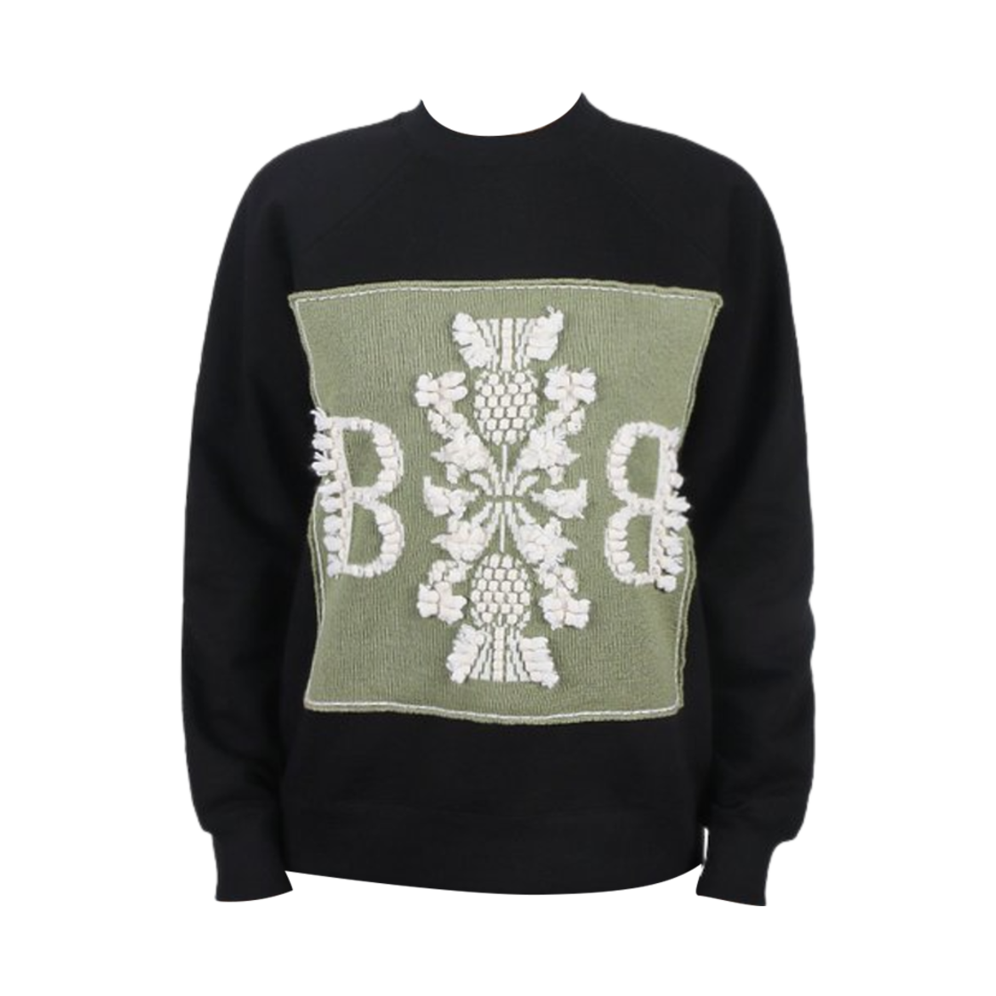 C104324341 (W) Barrie Logo Cashmere Sweatshirt Black