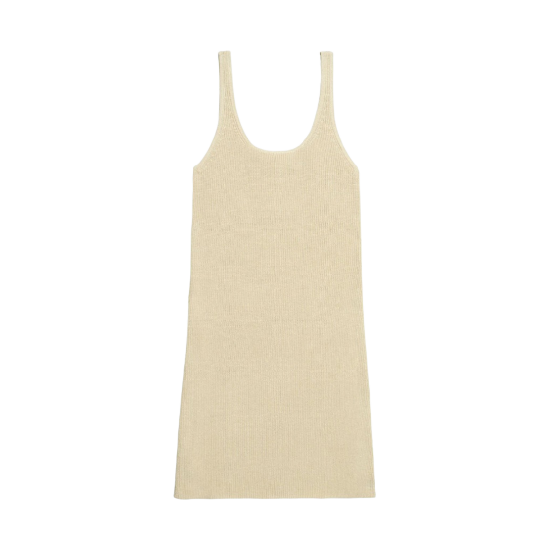 (W) 캘빈 클라인 x 제니 슬림핏 스쿱넥 미니드레스 모하비 데저트((W) Calvin Klein x Jennie Slim Fit Scoop Neck Mini Dress Mojave Desert) - 1