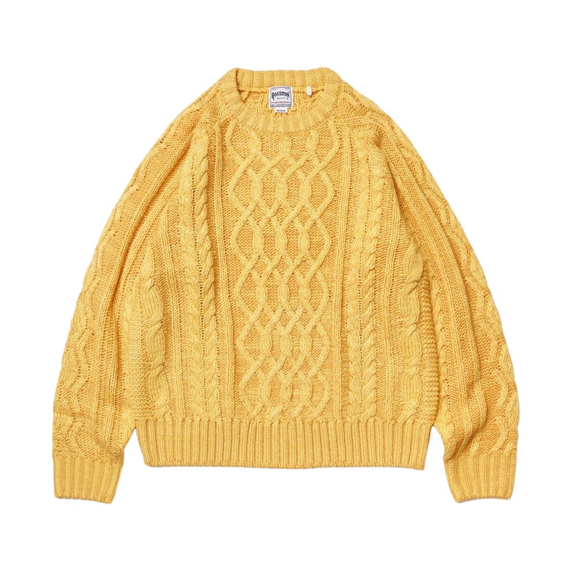 22149YL Houston Japan Rough Gauge Knit Sweater Yellow 22149YL