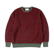 Thevinylhouse Mohair Multi Striped Sweater Red