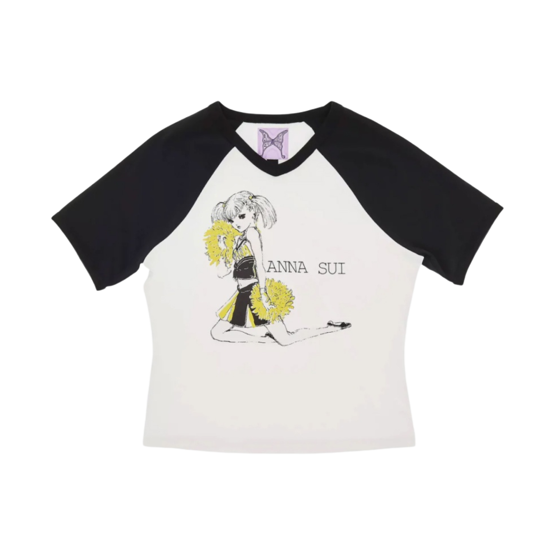 3S4RTP030C50-W (W) Heaven by Marc Jacobs x Anna Sui Cheerleader Baby T-Shirt White