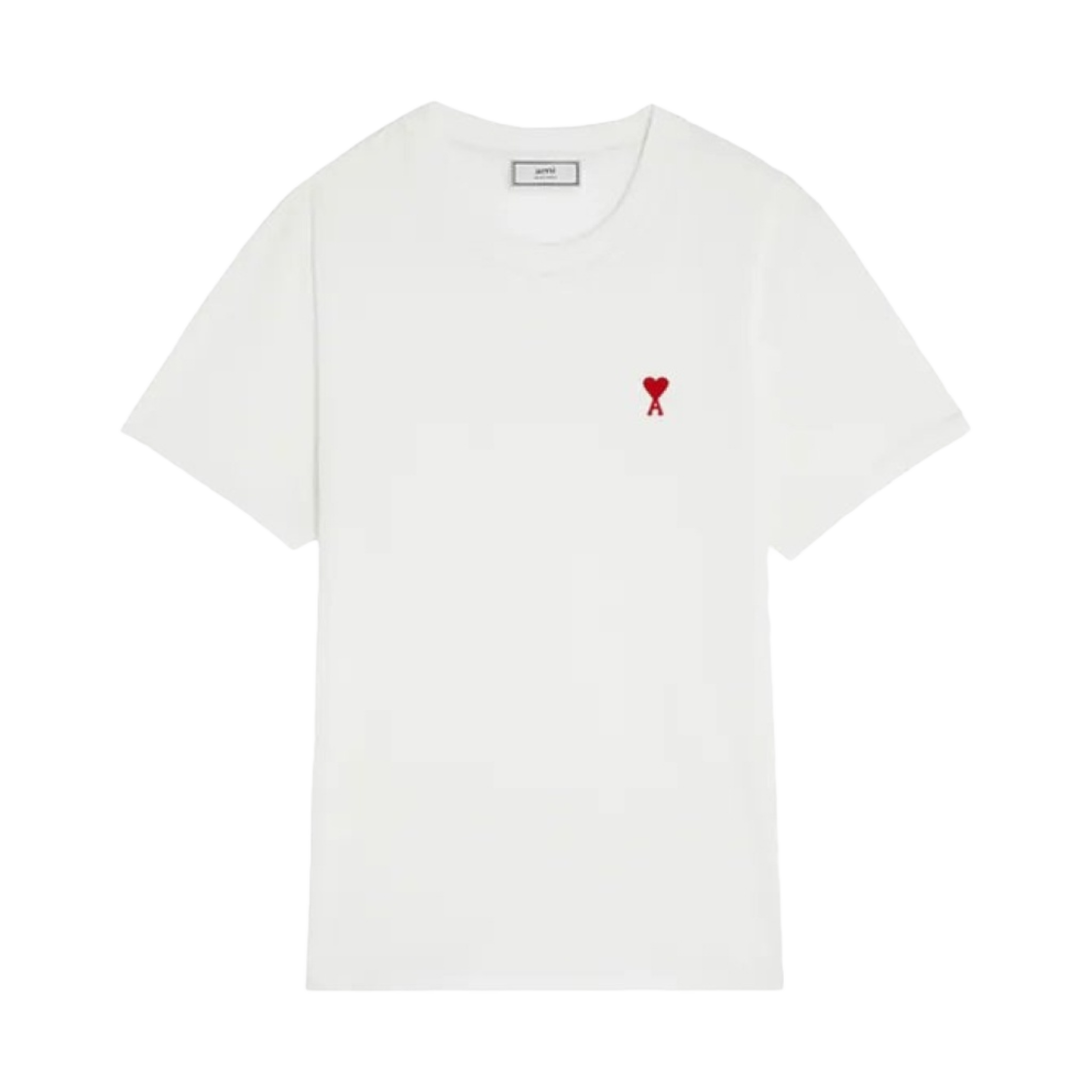 아미 스몰 하트 로고 티셔츠 화이트 블랑(AMI de Coeur T-Shirt White Blanc)