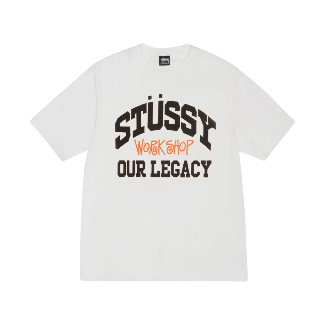 스투시 x 아워레가시 워크샵 피그먼트 다이드 컬리지에이트 티셔츠 내츄럴(Stussy x Our Legacy Work Shop Pigment Dyed Collegiate T-Shirt Natural)